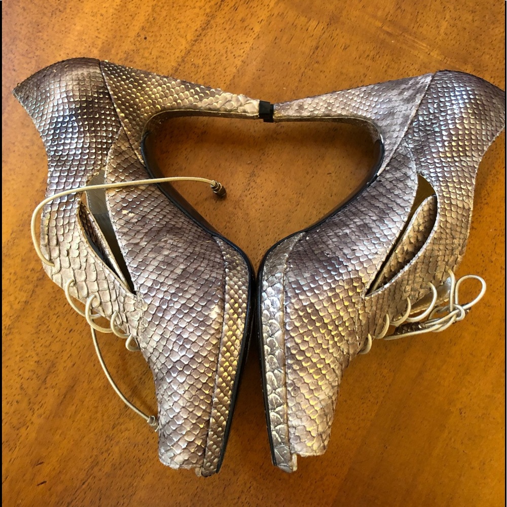 Stuart Weitzman Snake-Print Heels - image 4